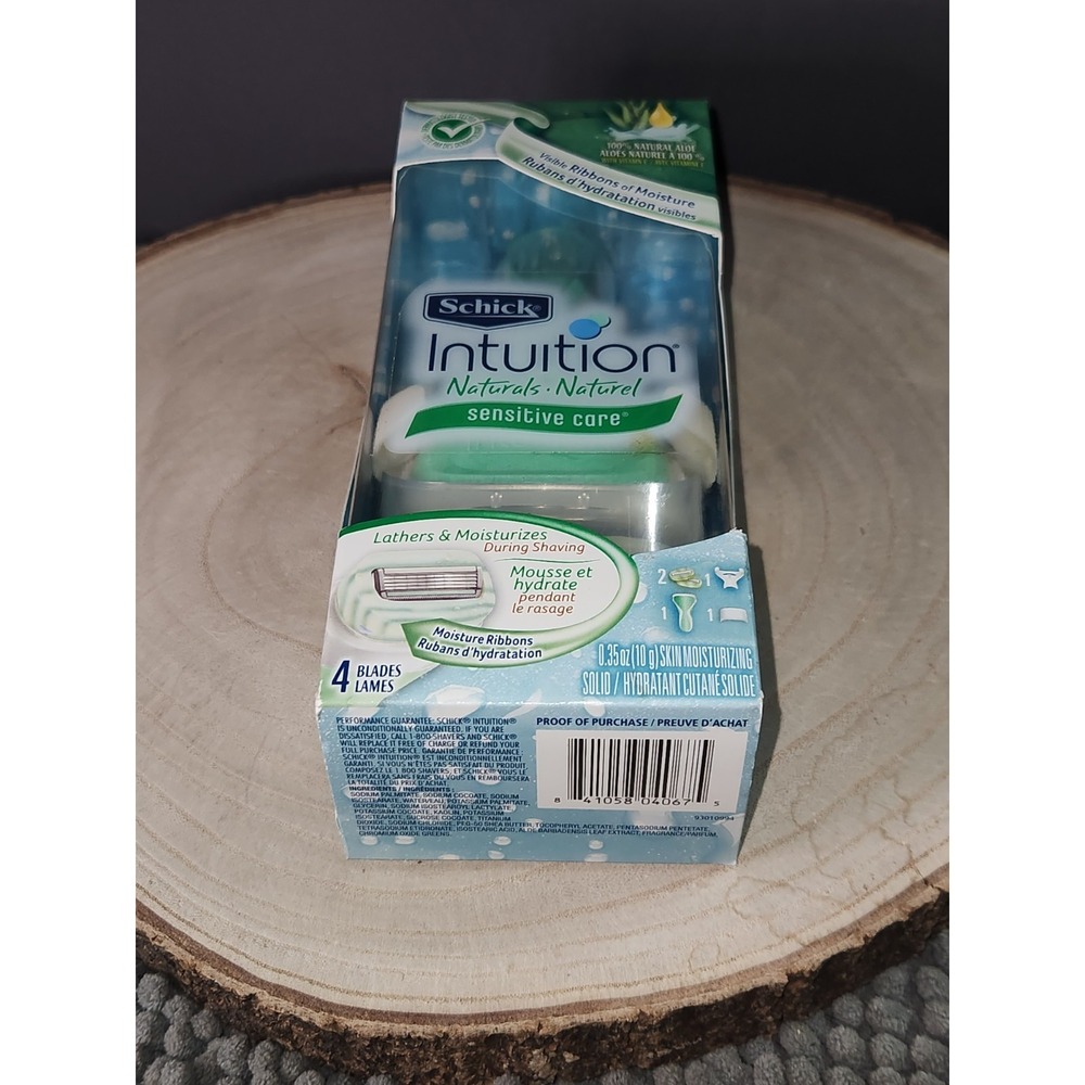 Schick Intuition Sensitive Care Organic Aloe Razor + 2 Razor‎ Blade Refills~NOS - Picture 6 of 6